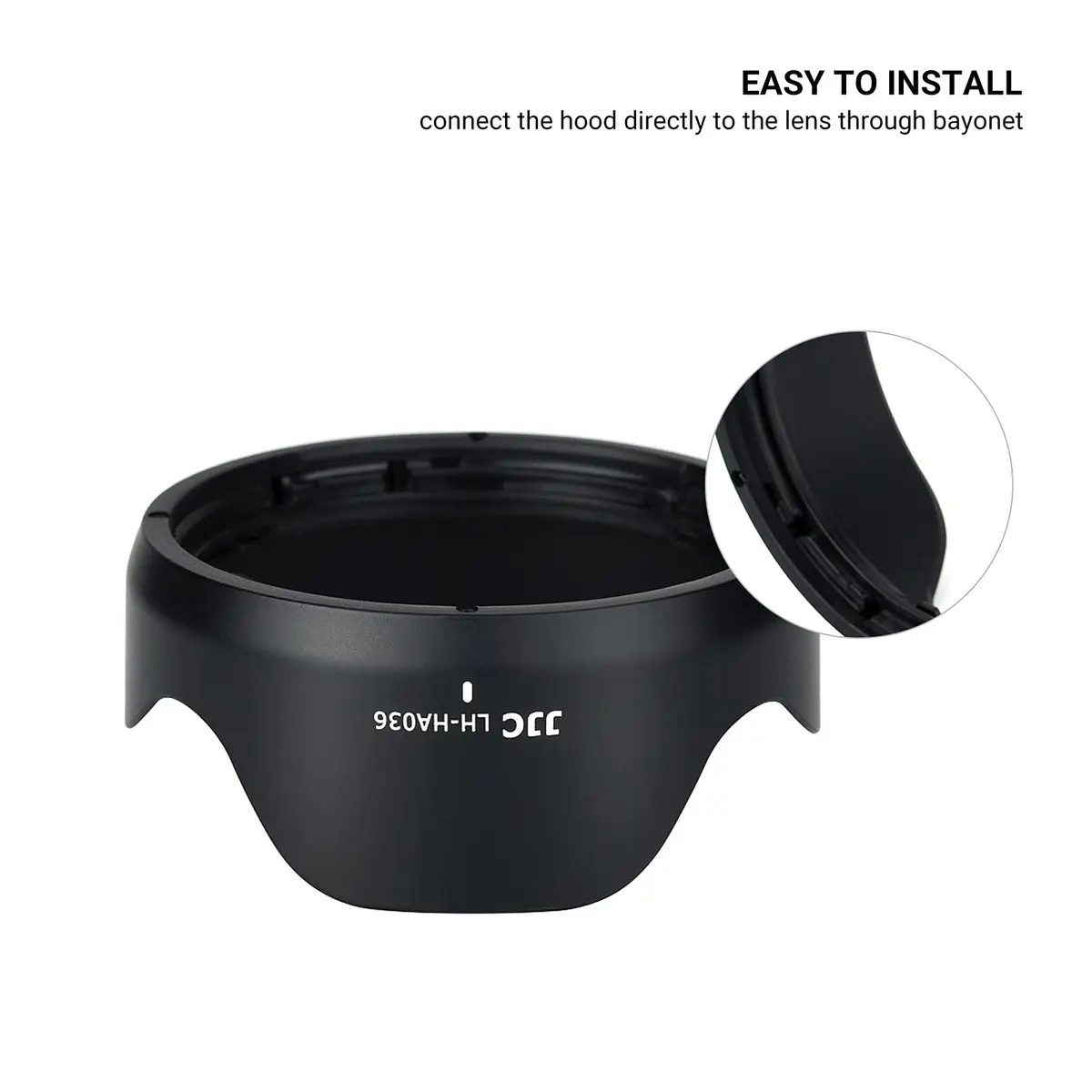 JJC HA036 Lens Hood for Tamron 28-75mm F2.8 Di III RXD & 17-70mm F2.8 Di III-A VC RXD Lenses | Blocks Stray Light - view 6