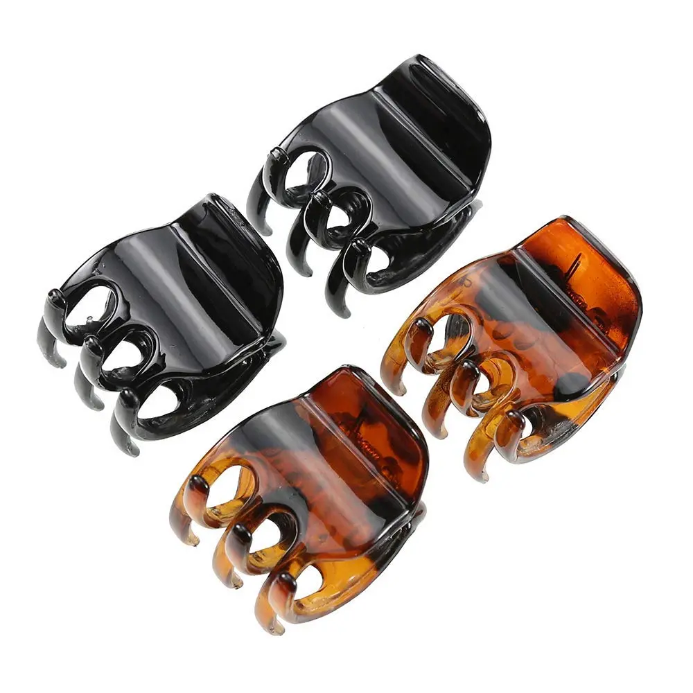 minihope Medium Claw Clips for Women - 4 Pack Hair Jaw Clips, 1.37 Inch Nonslip Hair Accessories for Easy Updo, Makeup & Face Washing, Black and Brown Plastic Hair Claws for All Hair Types - main product image