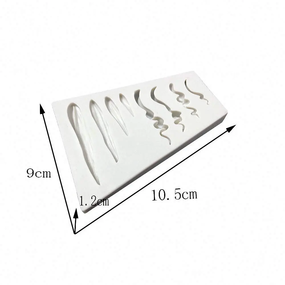 Fewo Girl Doll Hair Silicone Clay Mold Woman Hair Fondant Mould 8.5cm x 13.8cm | Food-Grade Silicone Craft Tool - view 2