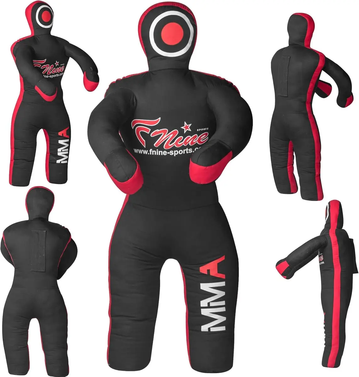 FNine Sports MMA Grappling Dummy Unfilled Canvas Bag Black Red 120 cm (47 Inches) | Practice Submission Lifting Throwing - view 6