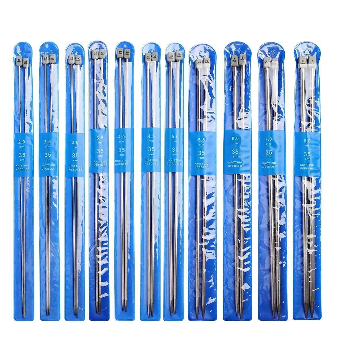 KOKNIT Knitting Needle Set 13.5'' | 22PCS Stainless Steel, Lightweight, Full Size, Travel Ready - view 6