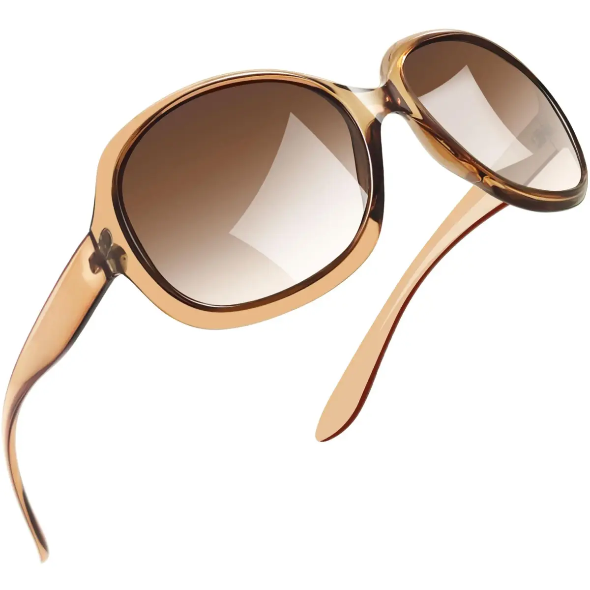 Joopin Oversized B04-Brown Gradient Butterfly Sunglasses for Women | Polarized UV400 Protection - main product image