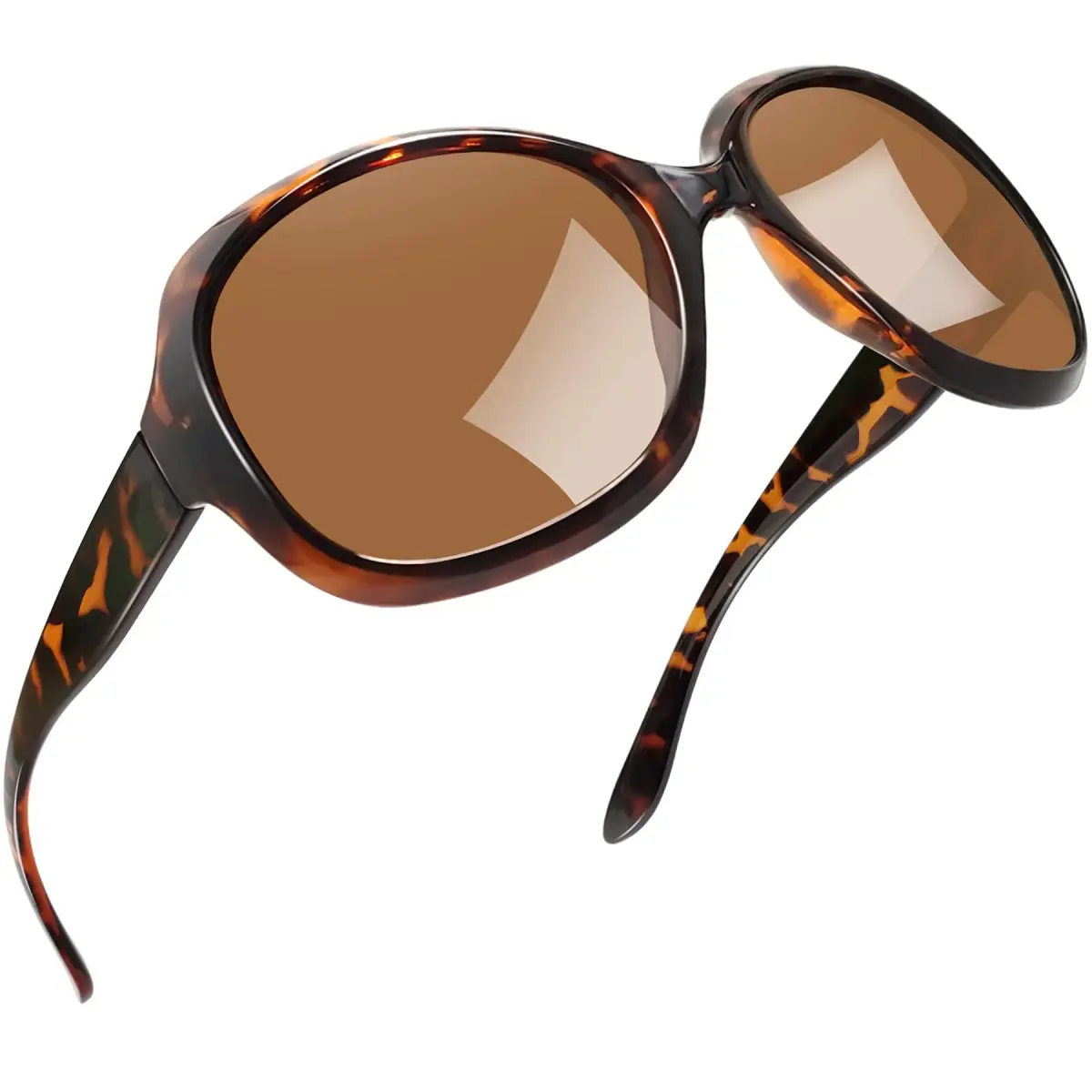Joopin Oversized Butterfly Sunglasses - Tortoise/Brown Frame with Brown Polarized Lenses - main product image