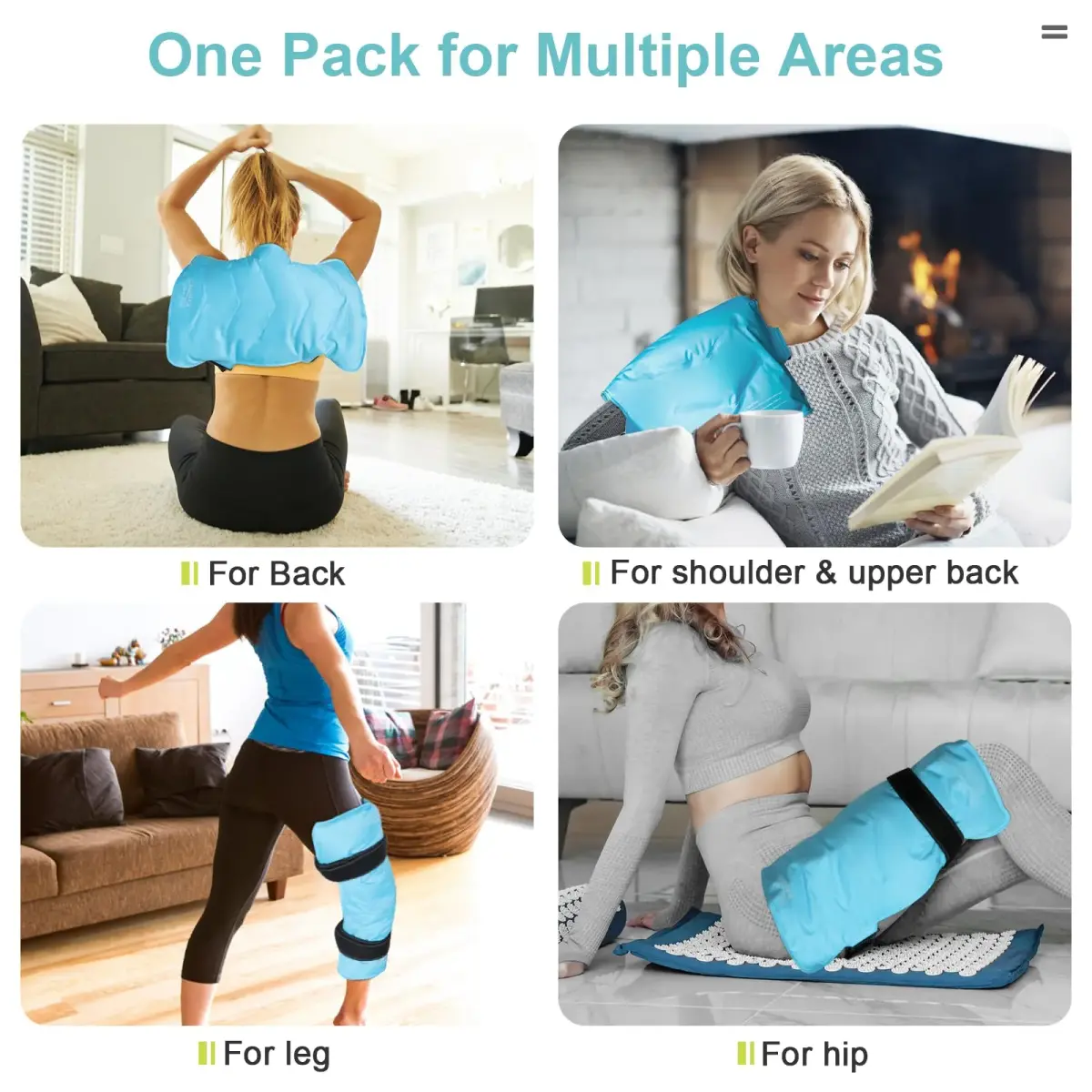 Relief Expert XXL Full Back Ice Pack Wrap 53cm x 53cm (21"x21") | Reusable Cold Compress for Back Discomfort & Muscle Fatigue - view 6