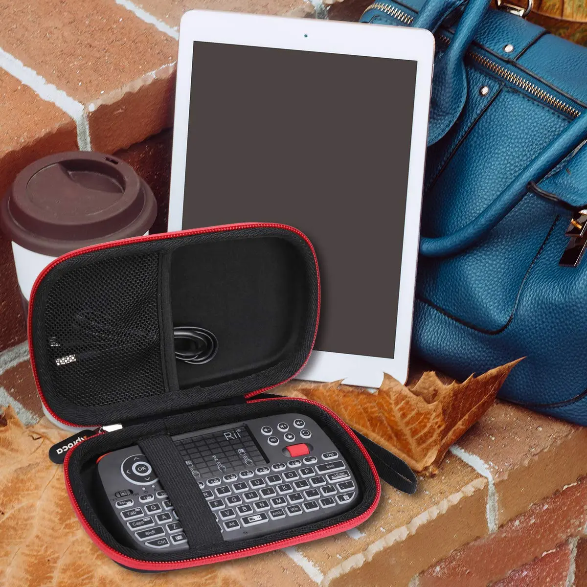 Aproca Case for Rii i4 Mini Bluetooth Keyboard | Durable EVA & 1680D Material, Black - view 5