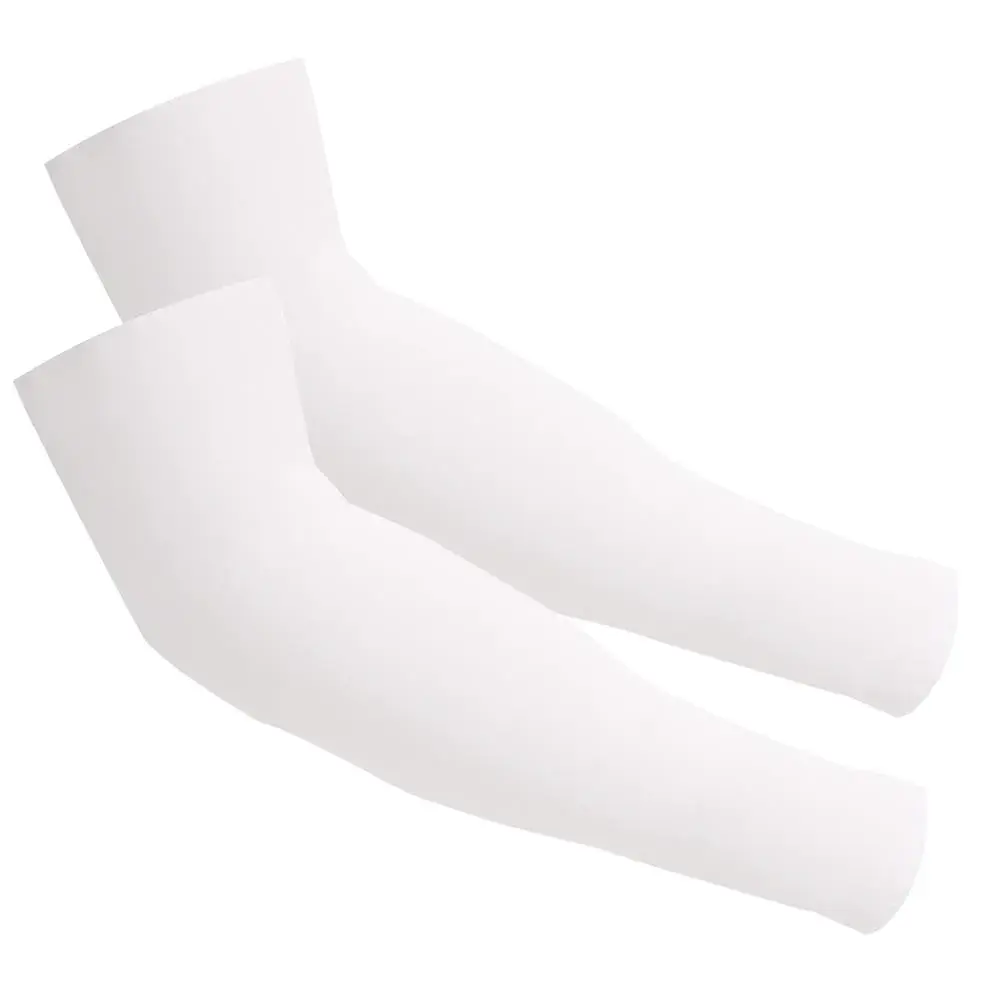 FOOTINSOLE.COM SunDefender Cooling Arm Sleeves with UPF 50+ UV Protection | 2 Pairs White - main product image