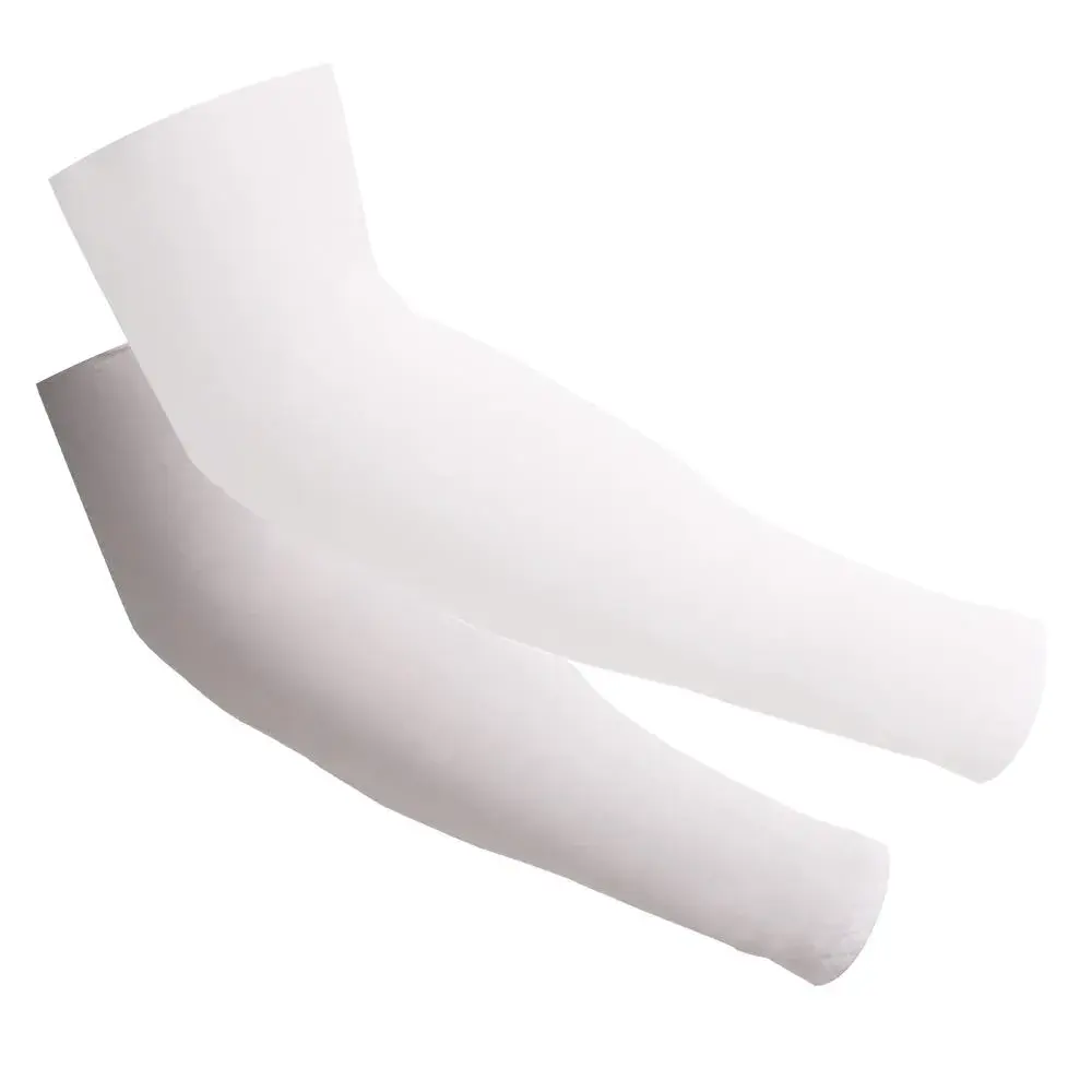 FOOTINSOLE.COM Cooling Arm Sleeves White + Gray 2 Pairs | UPF 50+ UV Protection for Sports - main product image