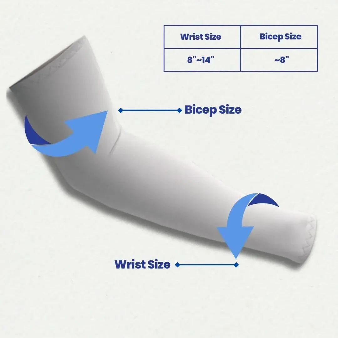 FOOTINSOLE.COM Cooling Arm Sleeves White + Gray 2 Pairs | UPF 50+ UV Protection for Sports - view 8