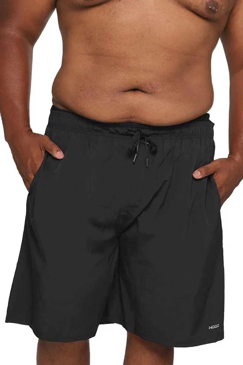 HOdo Big & Tall Swim Trunks 11 inch | Quick-Dry Supportive Mesh Liner Black 5XL - main product image