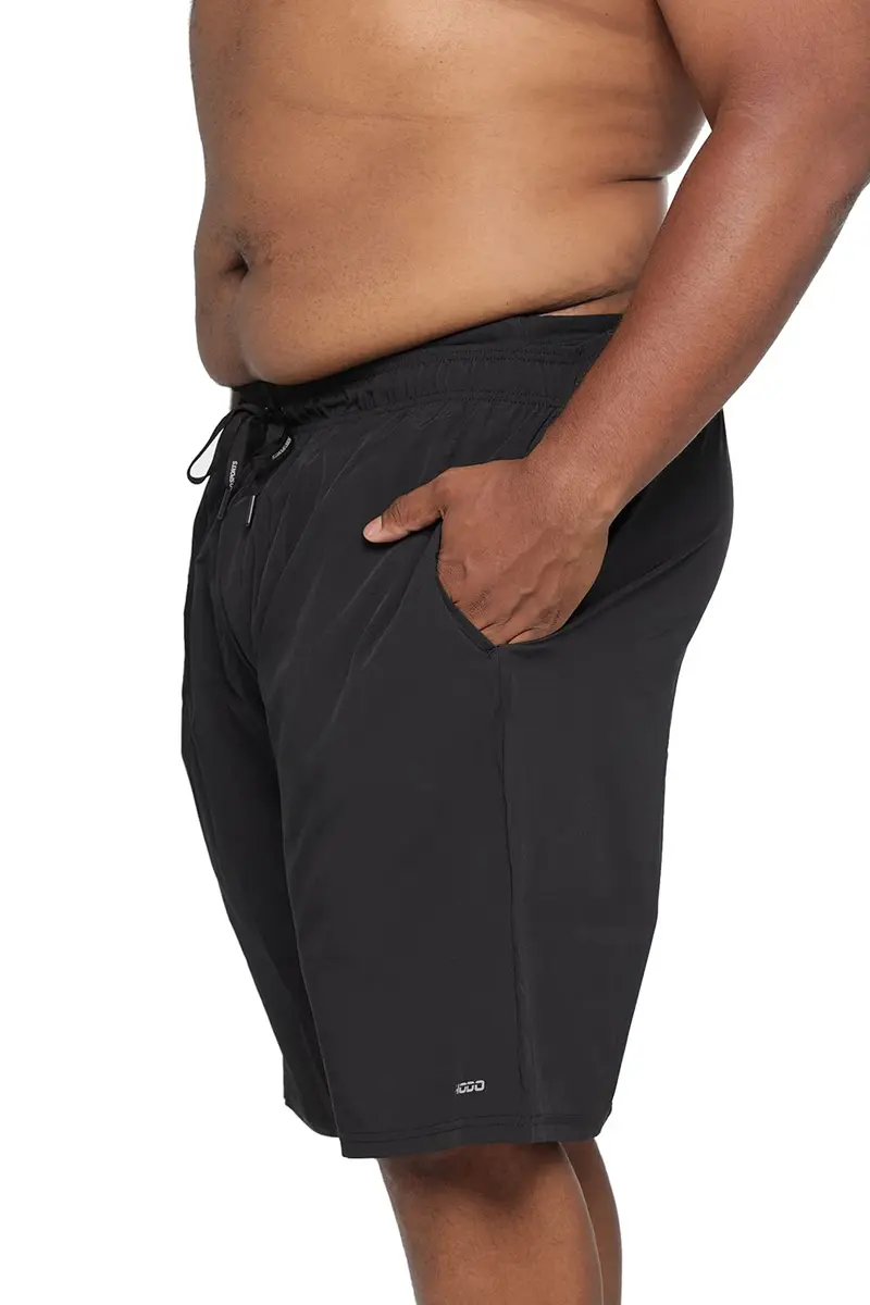 HOdo Big & Tall Swim Trunks 11 inch | Quick-Dry Supportive Mesh Liner Black 5XL - view 2