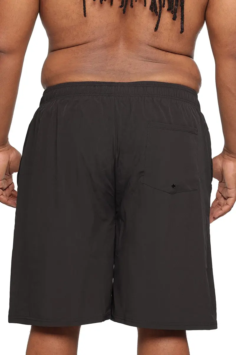 HOdo Big & Tall Swim Trunks 11 inch | Quick-Dry Supportive Mesh Liner Black 5XL - view 4