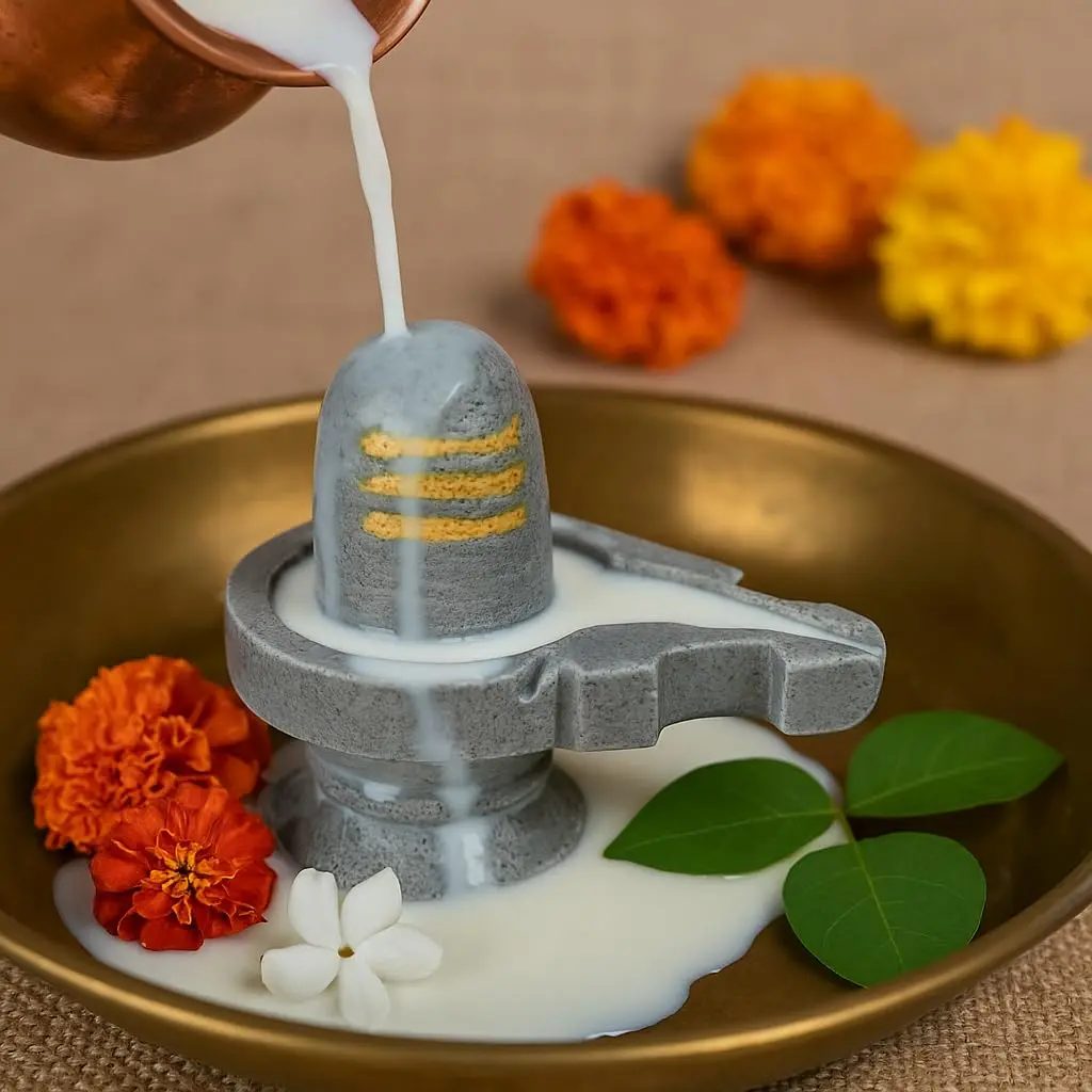 athizay Stone Shivling 5 cm | Natural Gorara Stone for Daily Pooja & Spiritual Gifting - view 5
