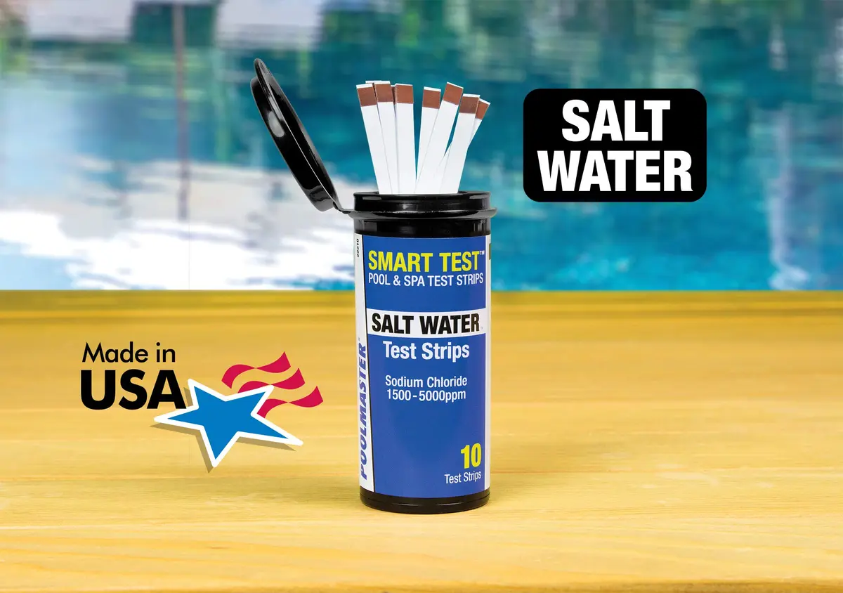 Poolmaster Salt Water Swimming Pool and Spa Water Chemistry Testing Strips 10 Count | Tests Sodium Chloride 1500-5000ppm - view 2