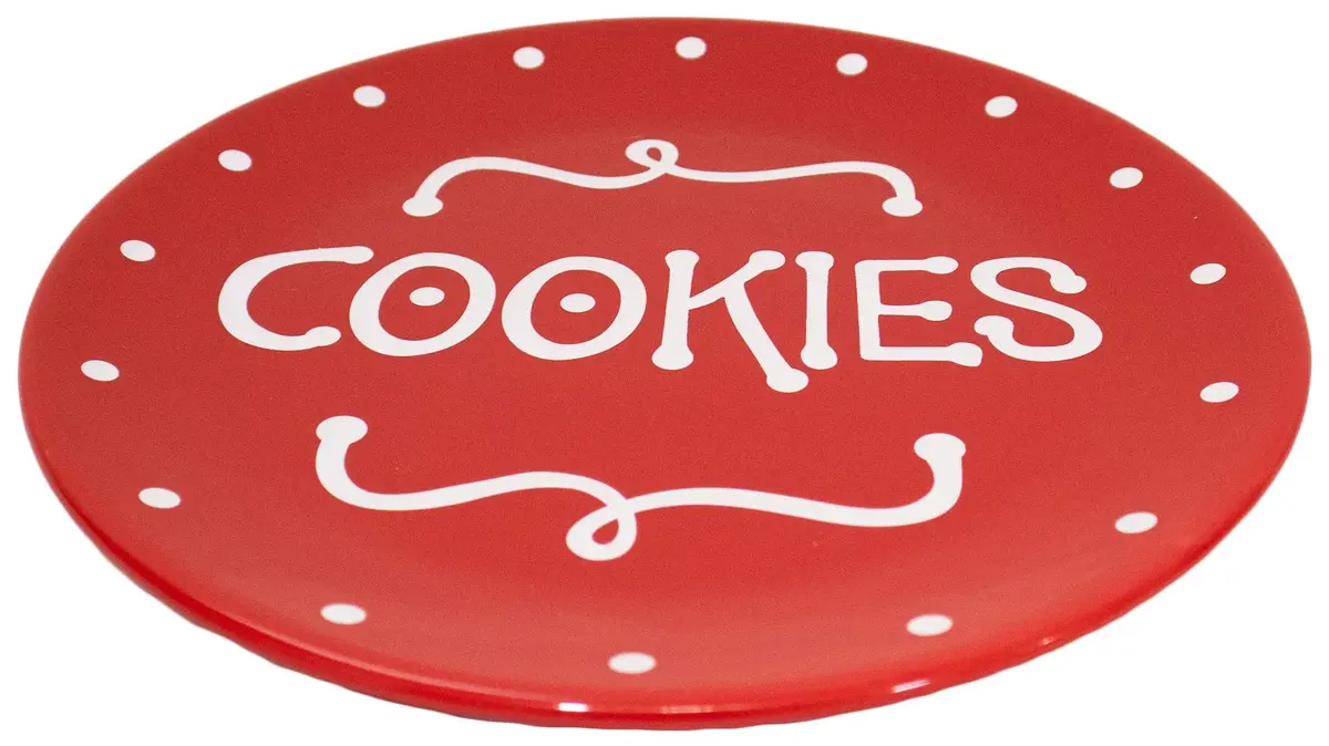 Stephanie Imports "Cookies" Christmas Themed 8" Ceramic Accent Plate | Festive Holiday Decor - view 3