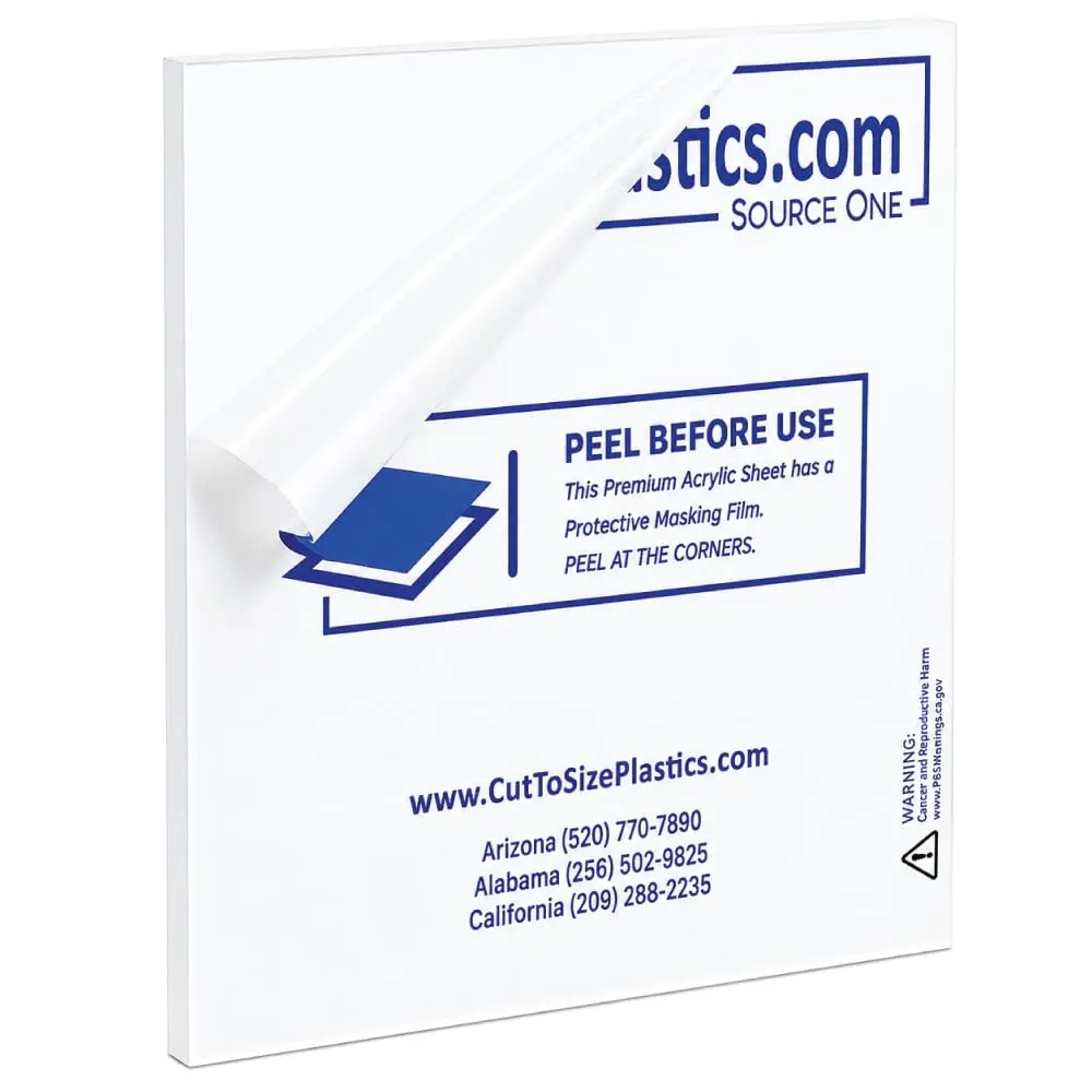 SOURCE ONE 1 Sheet - 1/2" Clear Acrylic Plexiglass Sheet Heavy Duty (6" X 6") | Versatile DIY & Signage Use - main product image