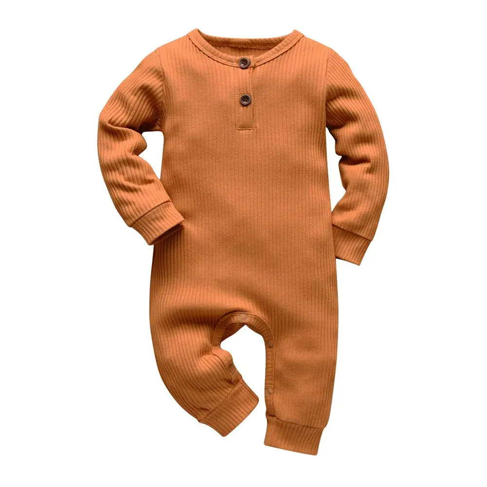 Eghunooy Baby Boy Girl Solid Color One Piece Romper Jumpsuit Outfits Clothes (12-18 Months) Yellow | Breathable Cotton - main product image