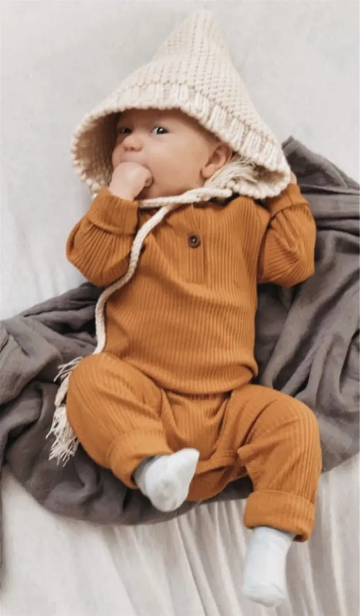 Eghunooy Baby Boy Girl Solid Color One Piece Romper Jumpsuit Outfits Clothes (12-18 Months) Yellow | Breathable Cotton - view 3