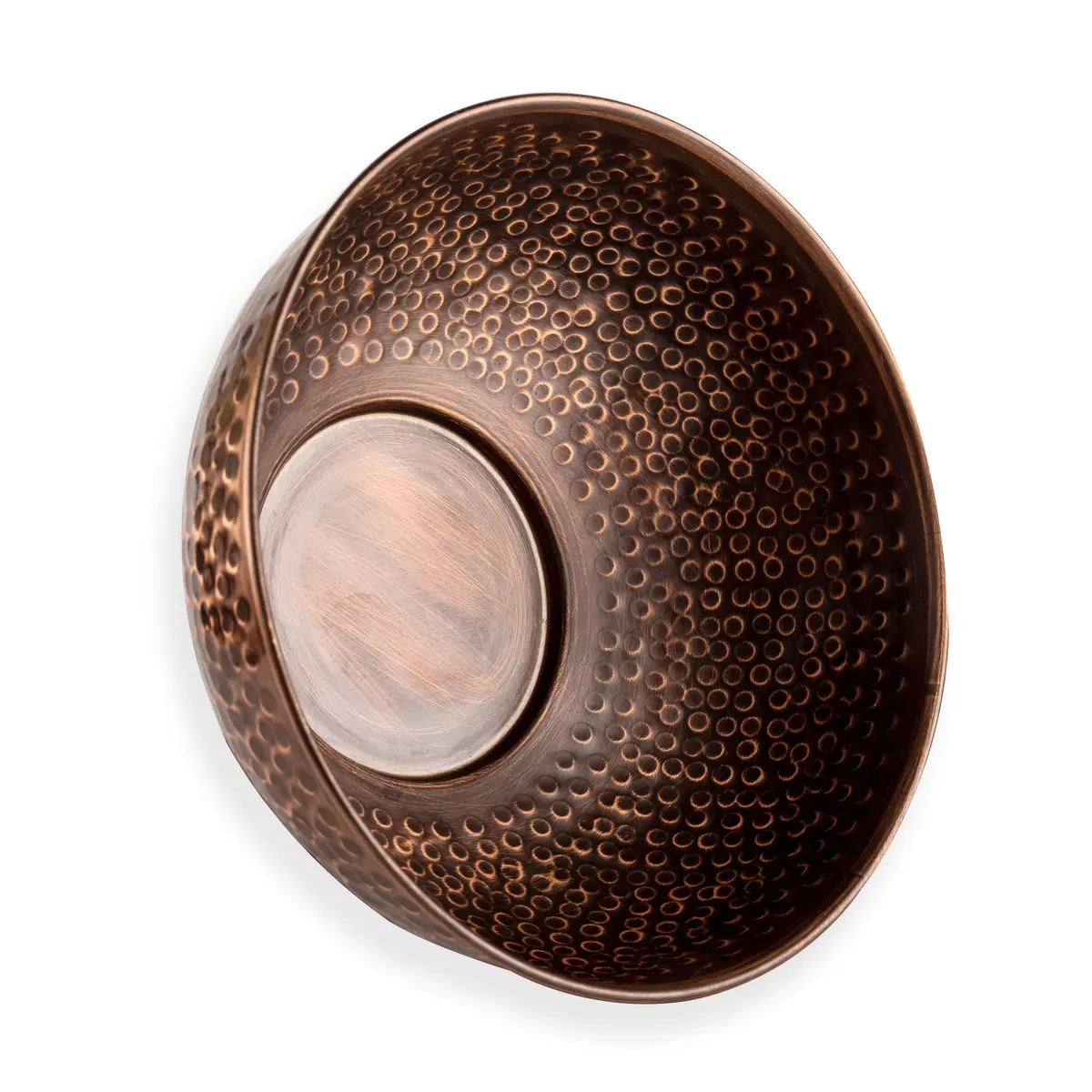 GoCraft Antique Copper Mixing Bowl 7.5 inch | Handcrafted Hammered Copper Bowl for Whisking Eggs, Tossing Salad, Serving, or Kitchen Décor - view 2