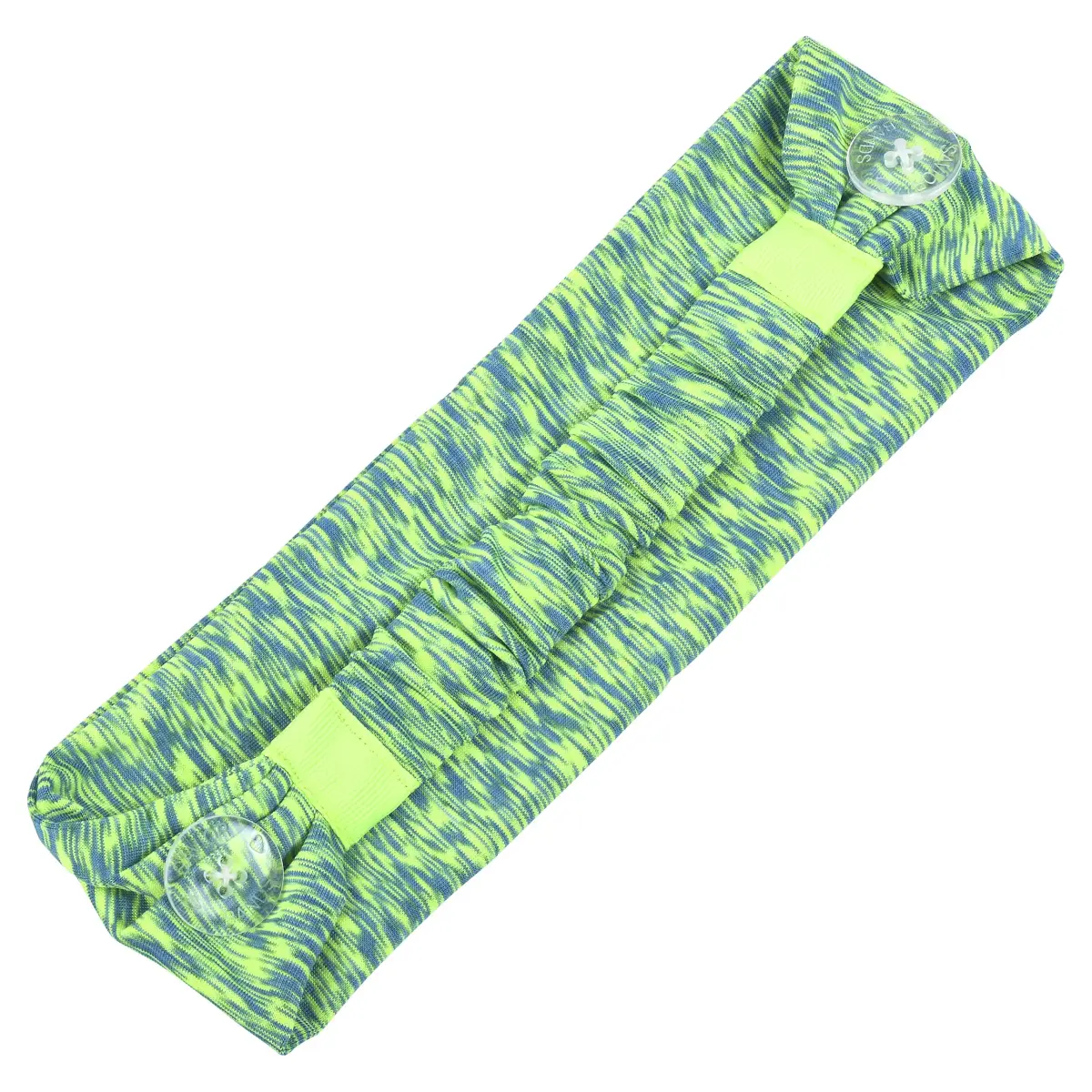 Three Little Tots Savior Band Headbands with Buttons for Mask Use, Green & Blue | Protects Ears from Mask Elastics - view 4