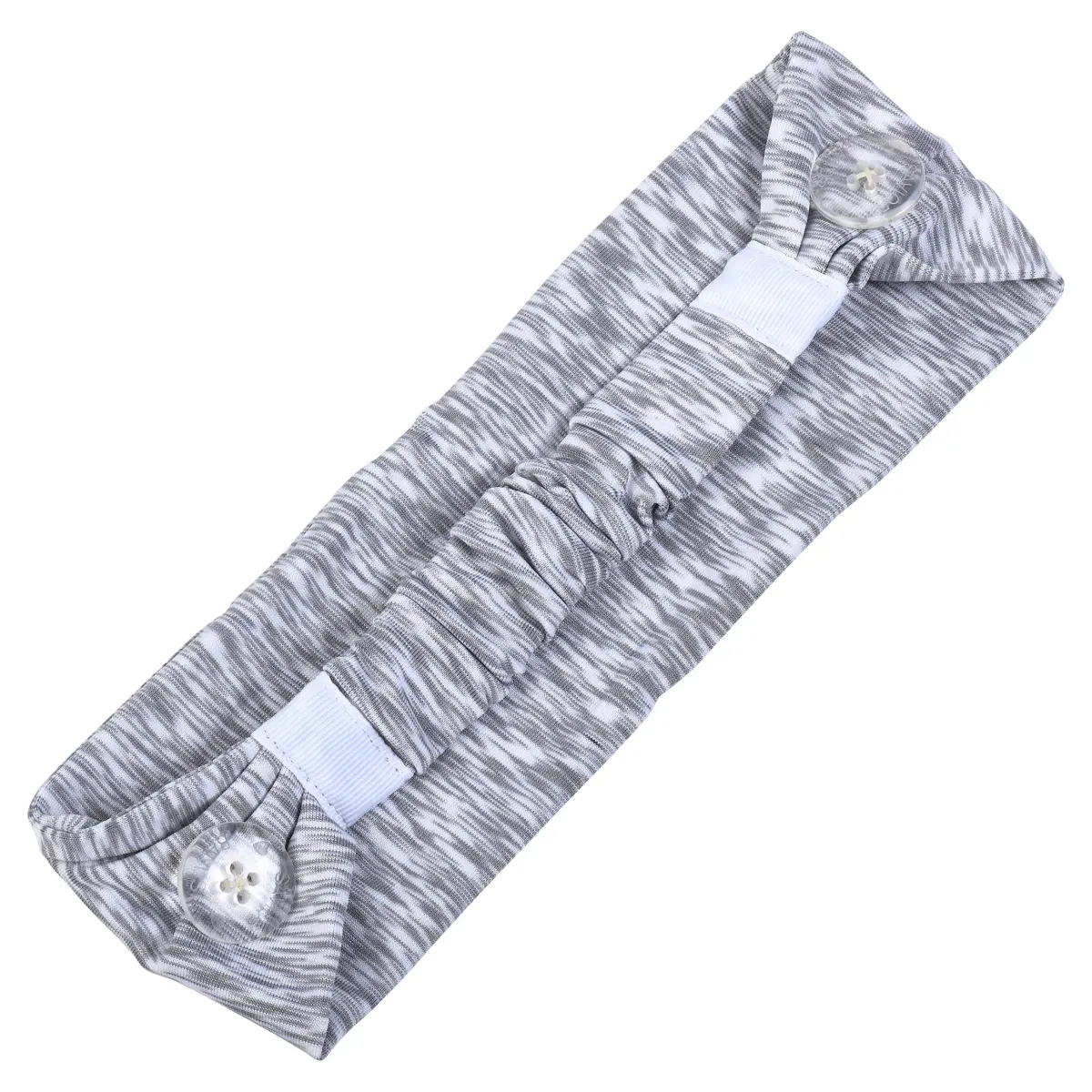 Three Little Tots Savior Band Headband with Buttons for Mask 1.2cm (Cozy Gray) - view 4