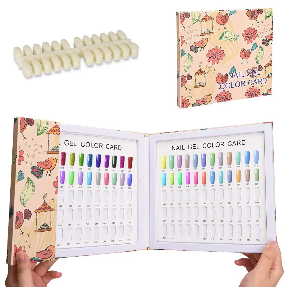 Noverlife 120 Colors Nail Display Book, Nail Gel Polish Swatch Book, 120 Nail Tips | Colorful Nail Art Organizer with 120 Tips for Salon & DIY - main product image