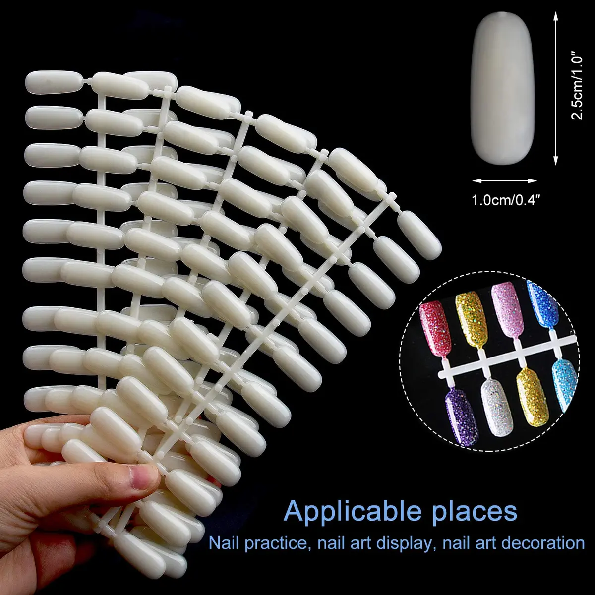 Noverlife 120 Colors Nail Display Book, Nail Gel Polish Swatch Book, 120 Nail Tips | Colorful Nail Art Organizer with 120 Tips for Salon & DIY - view 5