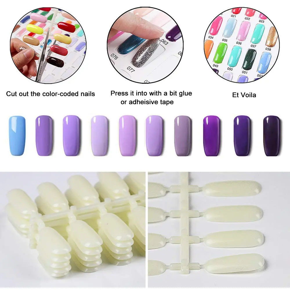 Noverlife 120 Colors Nail Display Book, Nail Gel Polish Swatch Book, 120 Nail Tips | Colorful Nail Art Organizer with 120 Tips for Salon & DIY - view 6