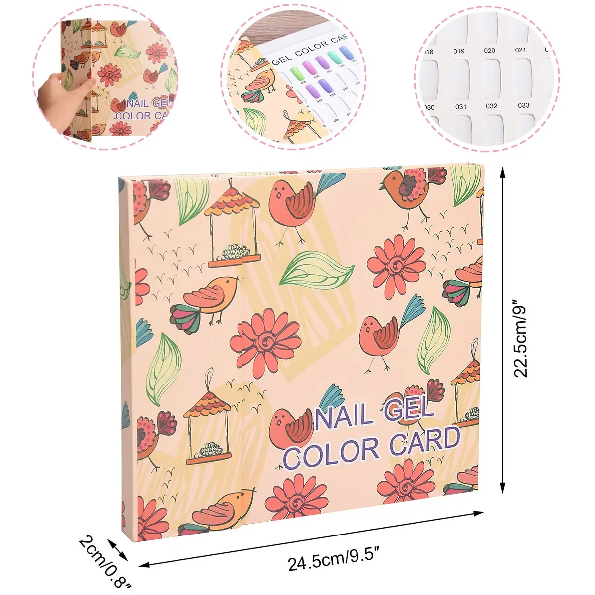 Noverlife 120 Colors Nail Display Book, Nail Gel Polish Swatch Book, 120 Nail Tips | Colorful Nail Art Organizer with 120 Tips for Salon & DIY - view 7