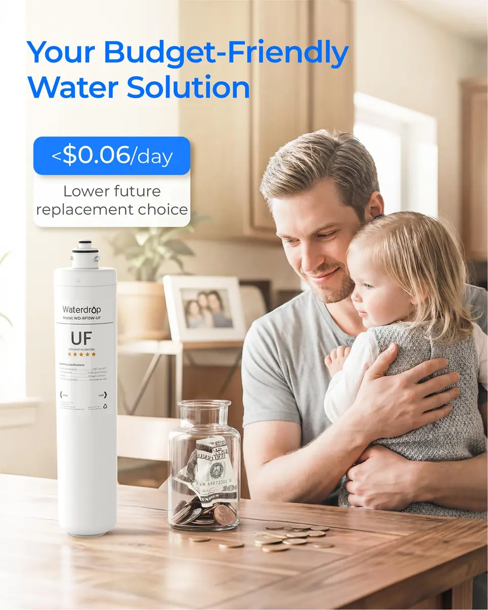 Waterdrop RF15W-UF Under Sink Water Filter Replacement 15693 ml (530 Fl Oz) | Reduces Lead, Chlorine, Bad Taste & Odor, 2 Years - view 6