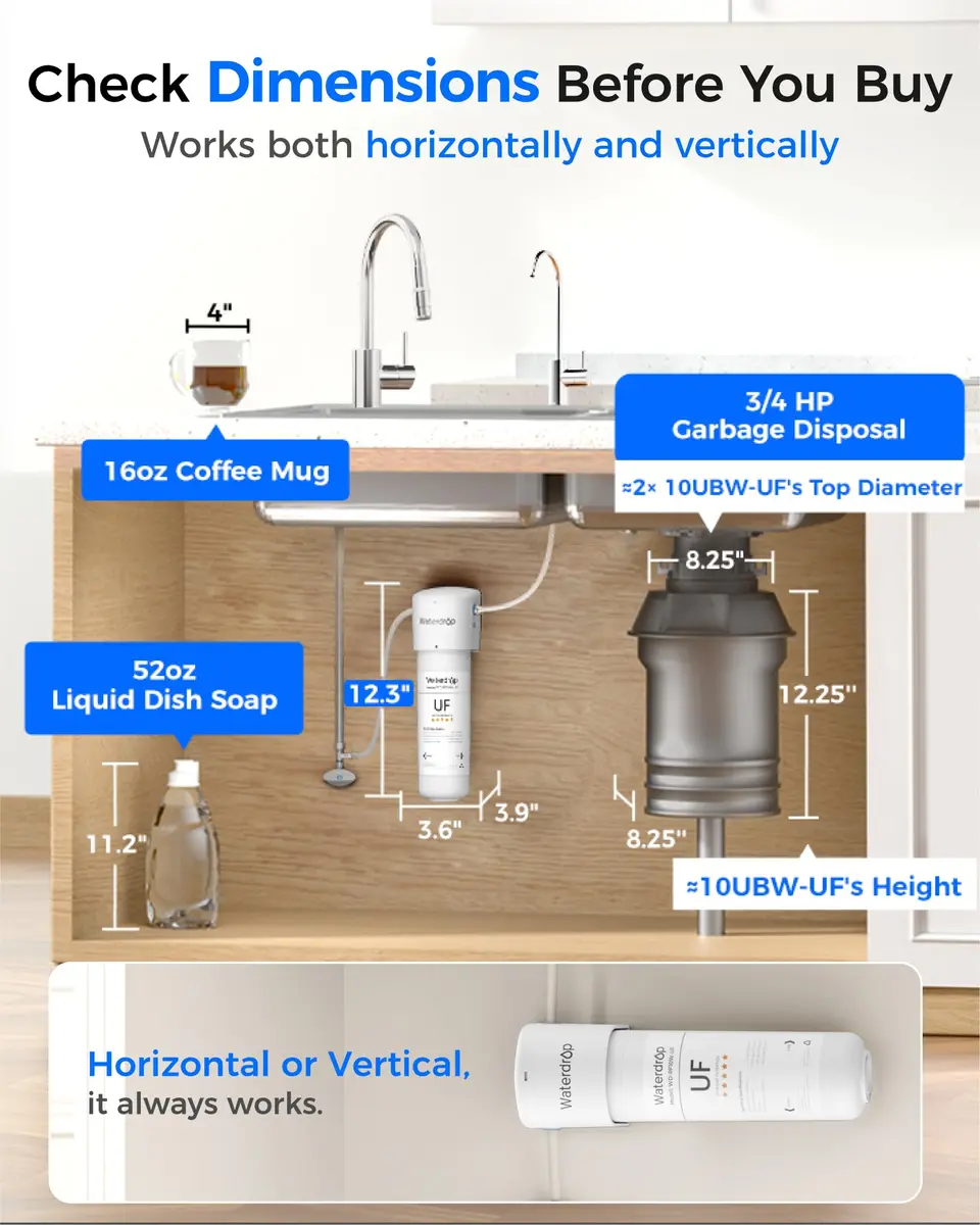 Waterdrop 10UBW-UF Ultra Filtration Under Sink Water Filter System 11000 Gallons | Reduces Lead Chlorine Taste Odor - view 5