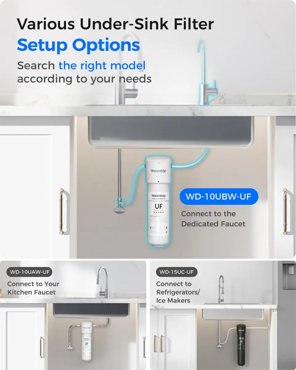 Waterdrop 10UBW-UF Ultra Filtration Under Sink Water Filter System 11000 Gallons | Reduces Lead Chlorine Taste Odor - view 6