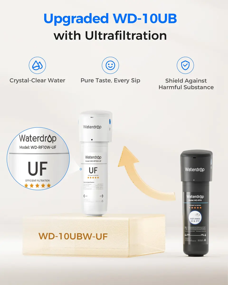 Waterdrop 10UBW-UF Ultra Filtration Under Sink Water Filter System 11000 Gallons | Reduces Lead Chlorine Taste Odor - view 3