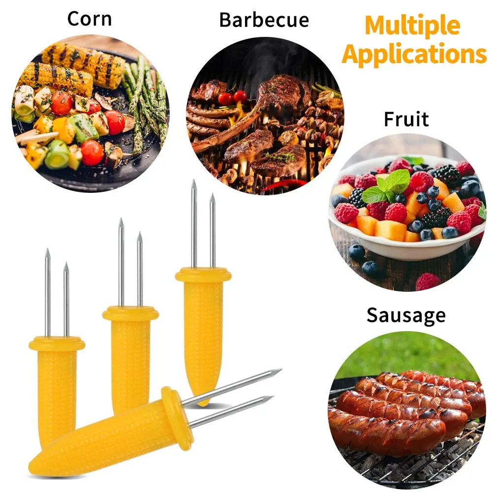 DySaLic Corn Holders Set, 20PCS Stainless Steel Corn Cob Holders | Safe & Mess-Free Eating - view 4