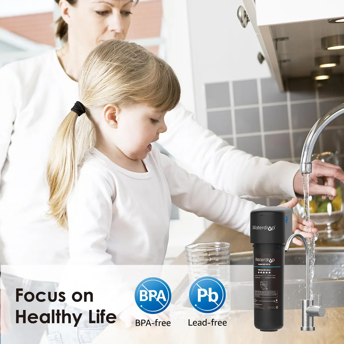 Waterdrop 10UB-B Under Sink Water Filter System with Black Faucet, 11000 Gallons (41635 Liters) | NSF/ANSI Certified for Lead & Chlorine Reduction - view 9