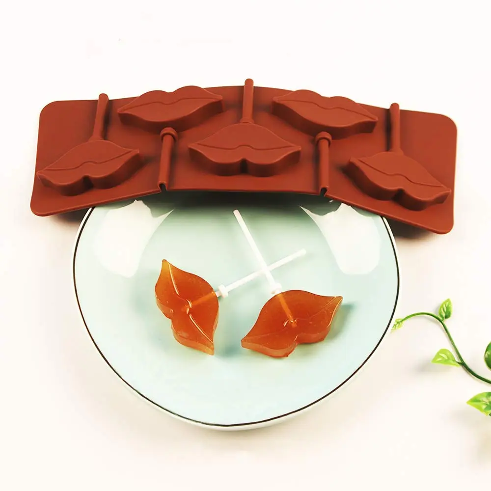 MoldFun 2Pcs Red Lips Lollipop Molds with 20Pcs Sticks | Food Grade Silicone Candy Molds - view 5