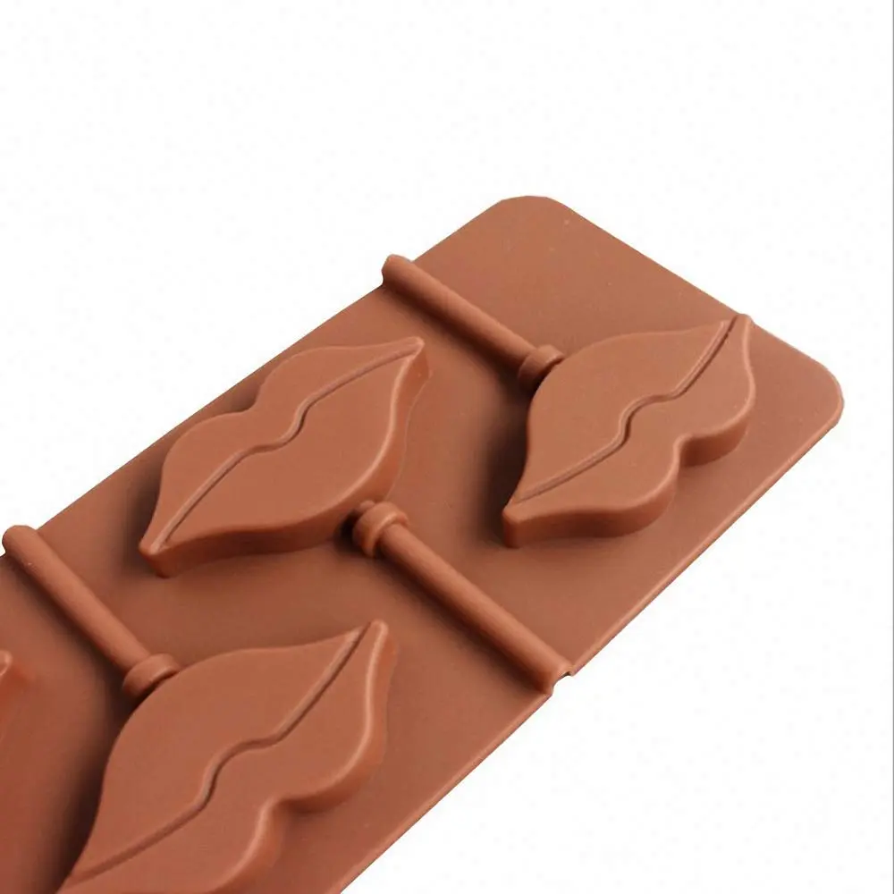 MoldFun 2Pcs Red Lips Lollipop Molds with 20Pcs Sticks | Food Grade Silicone Candy Molds - view 4