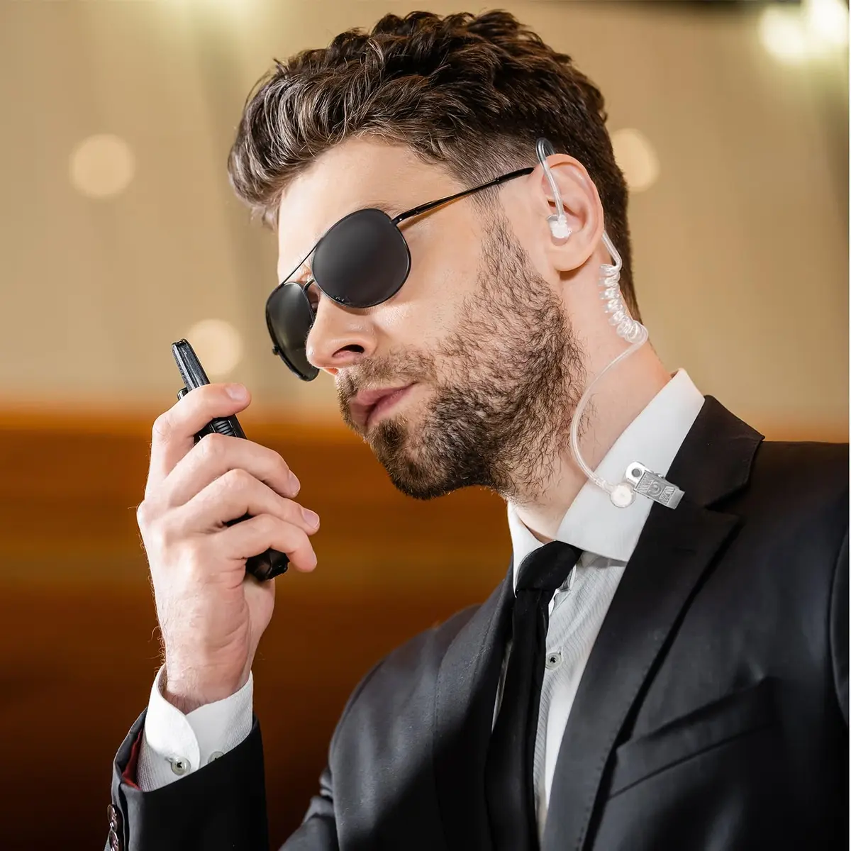 Sumind 8 Pcs Security Earpiece Acoustic Tube Replacement for 2-Way Radio | Costume Prop with Metal Clip - view 6