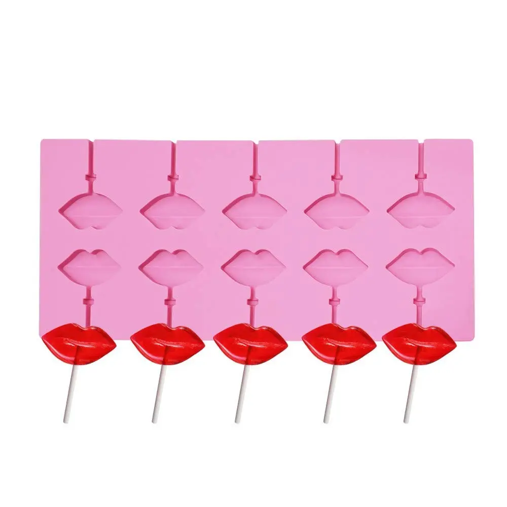 MoldFun Food Preparation Mold 10 Cavities Red Lips | Food-Grade Silicone, Easy Release - view 3