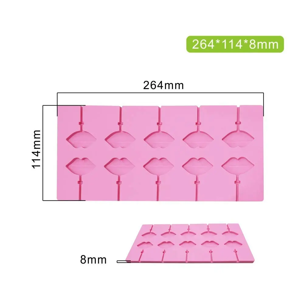 MoldFun Food Preparation Mold 10 Cavities Red Lips | Food-Grade Silicone, Easy Release - view 4