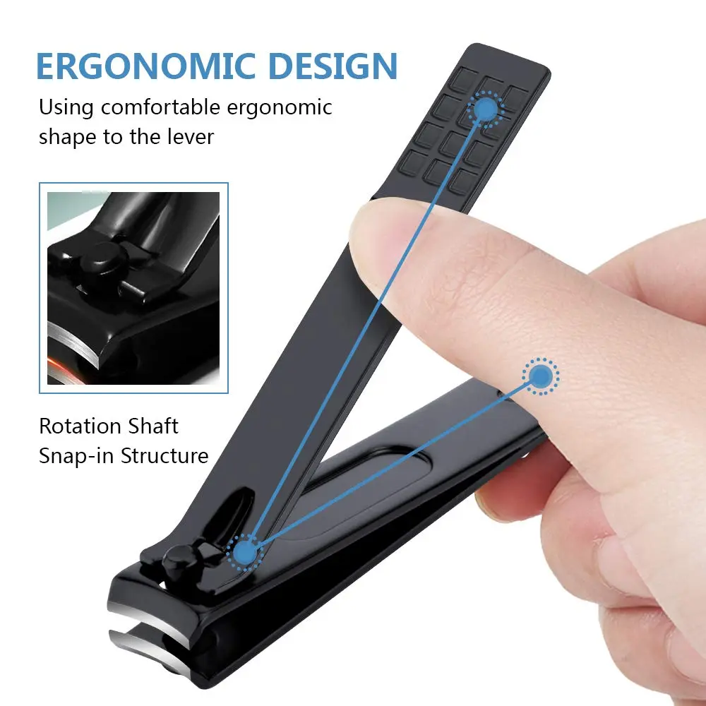 Adulahi Nail Clippers Set 3PCS | Stainless Steel, Curved Blades, Leather Case - view 5