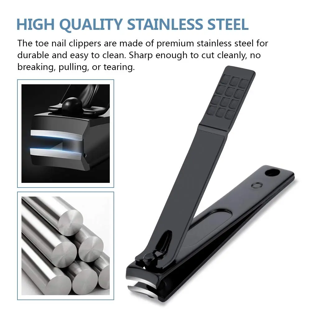 Adulahi Nail Clippers Set 3PCS | Stainless Steel, Curved Blades, Leather Case - view 2