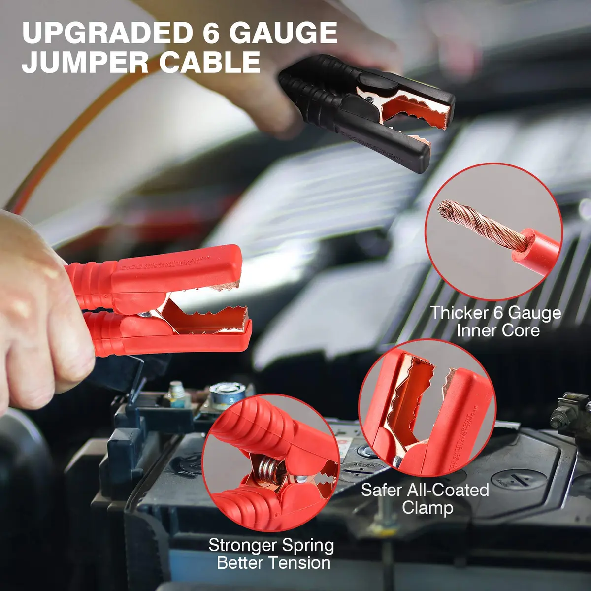 Vetoos Car Emergency Roadside Kit with Jumper Cables | Portable Air Compressor & Safety Tools - view 2