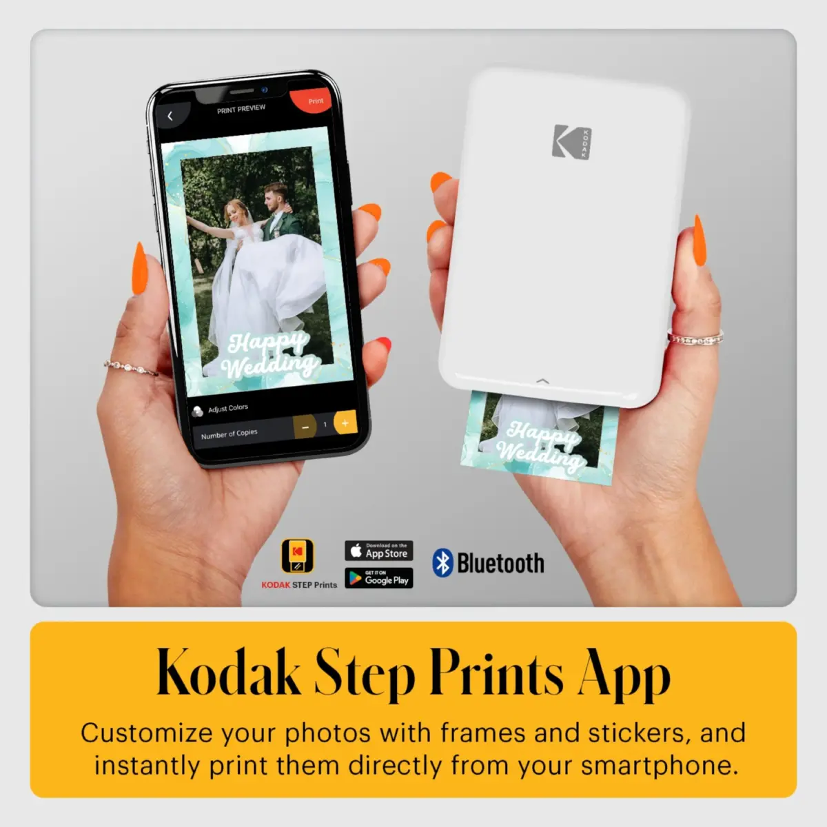 KODAK Step Wireless Mobile Photo Printer White Gift Bundle | Prints 2x3" Photos Instantly - view 5