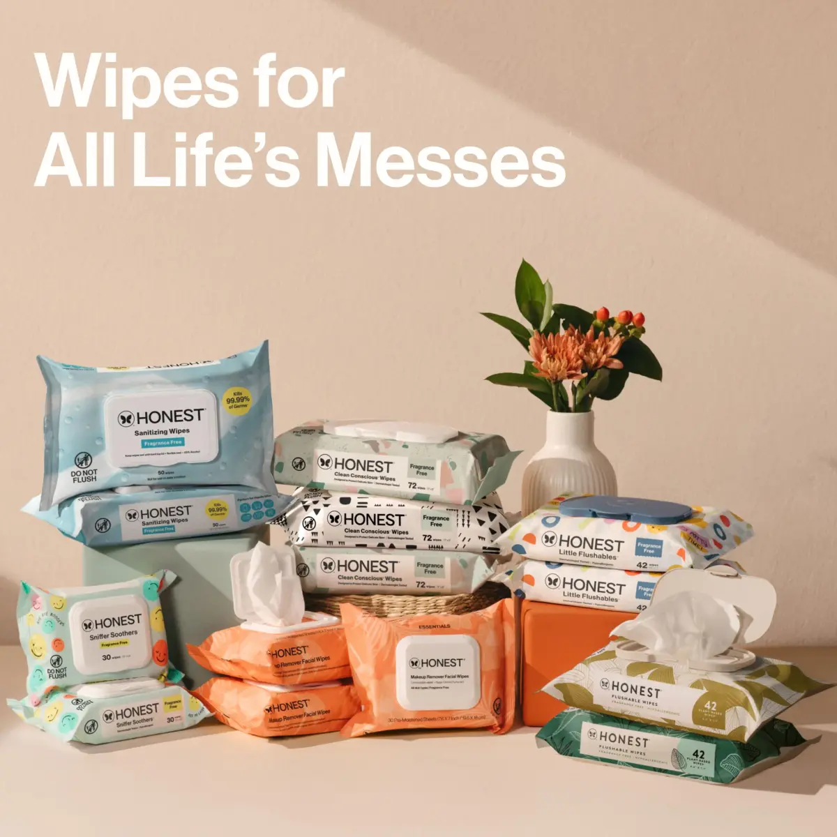 The Honest Company Organic Cotton Dry Wipes 192 Count | Hypoallergenic & Fragrance-Free for Sensitive Skin - view 8