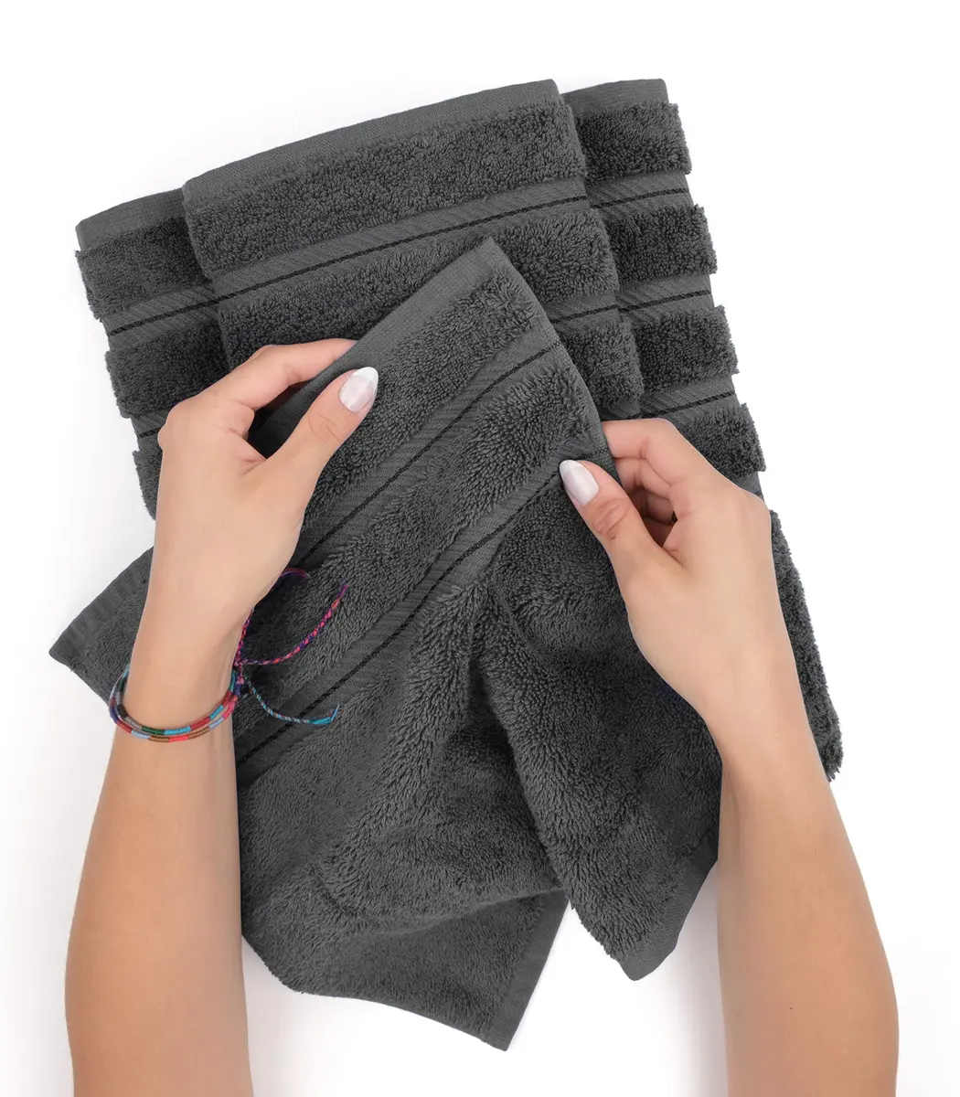 American Soft Linen 100% Cotton Turkish Towels 27"x54" | Luxury 4 PC Bath Towel Set - view 5