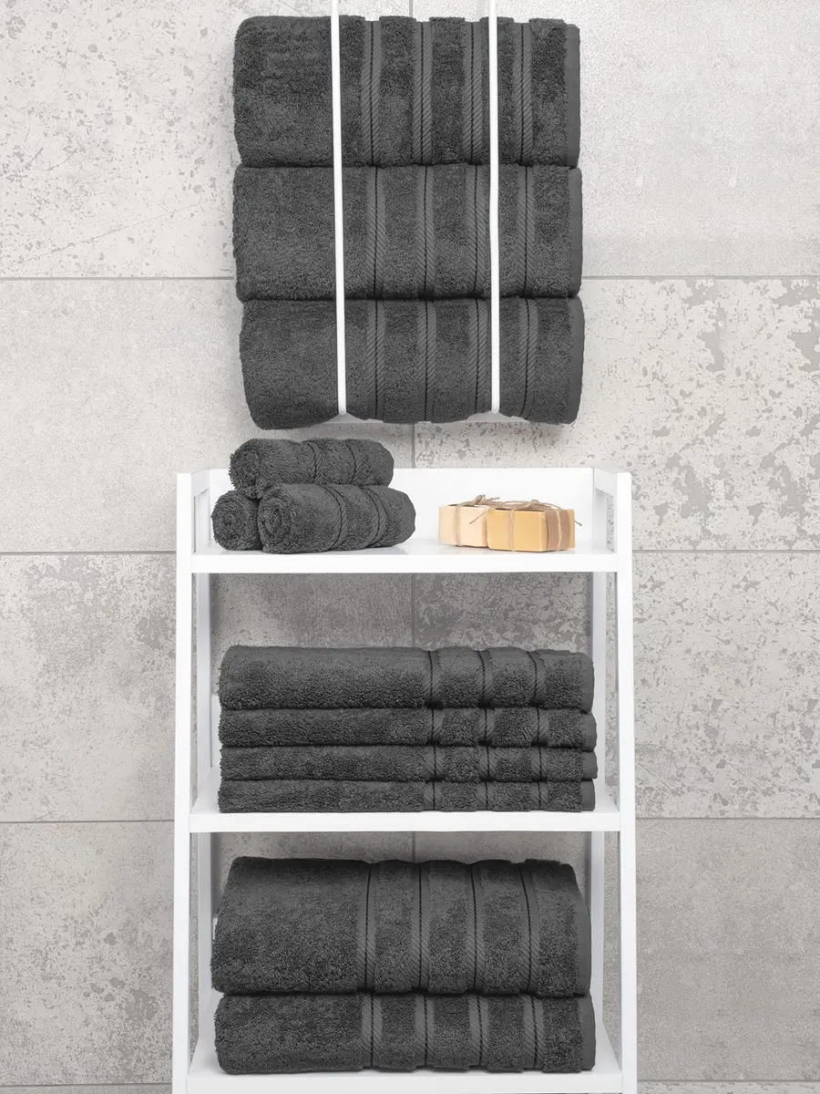 American Soft Linen 100% Cotton Turkish Towels 27"x54" | Luxury 4 PC Bath Towel Set - view 7
