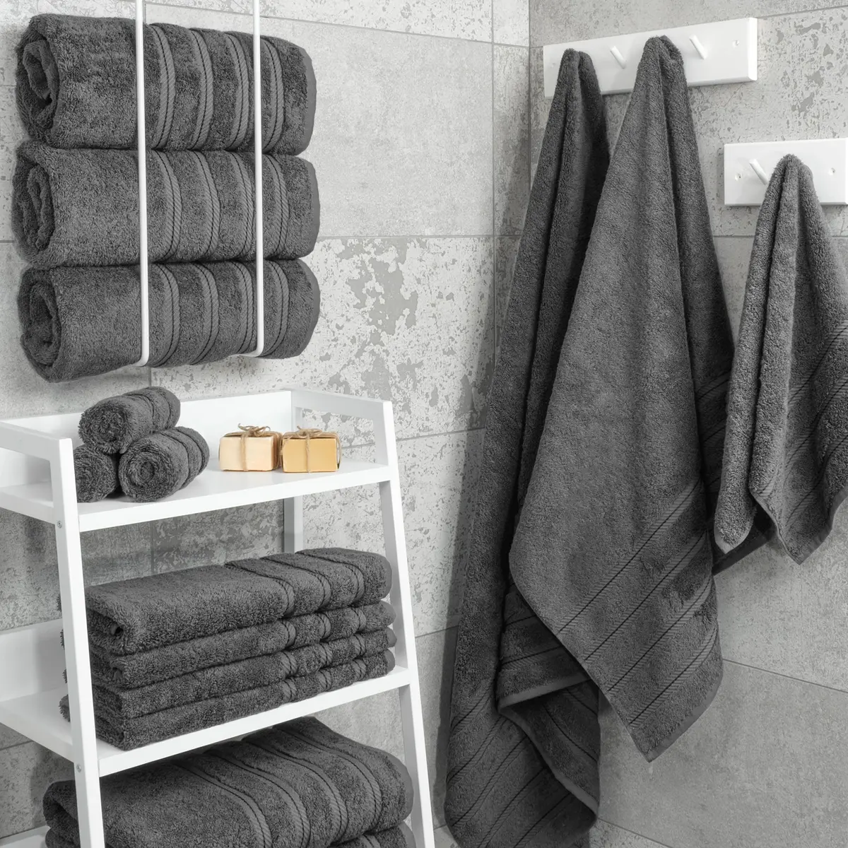 American Soft Linen 100% Cotton Turkish Towels 27"x54" | Luxury 4 PC Bath Towel Set - view 2