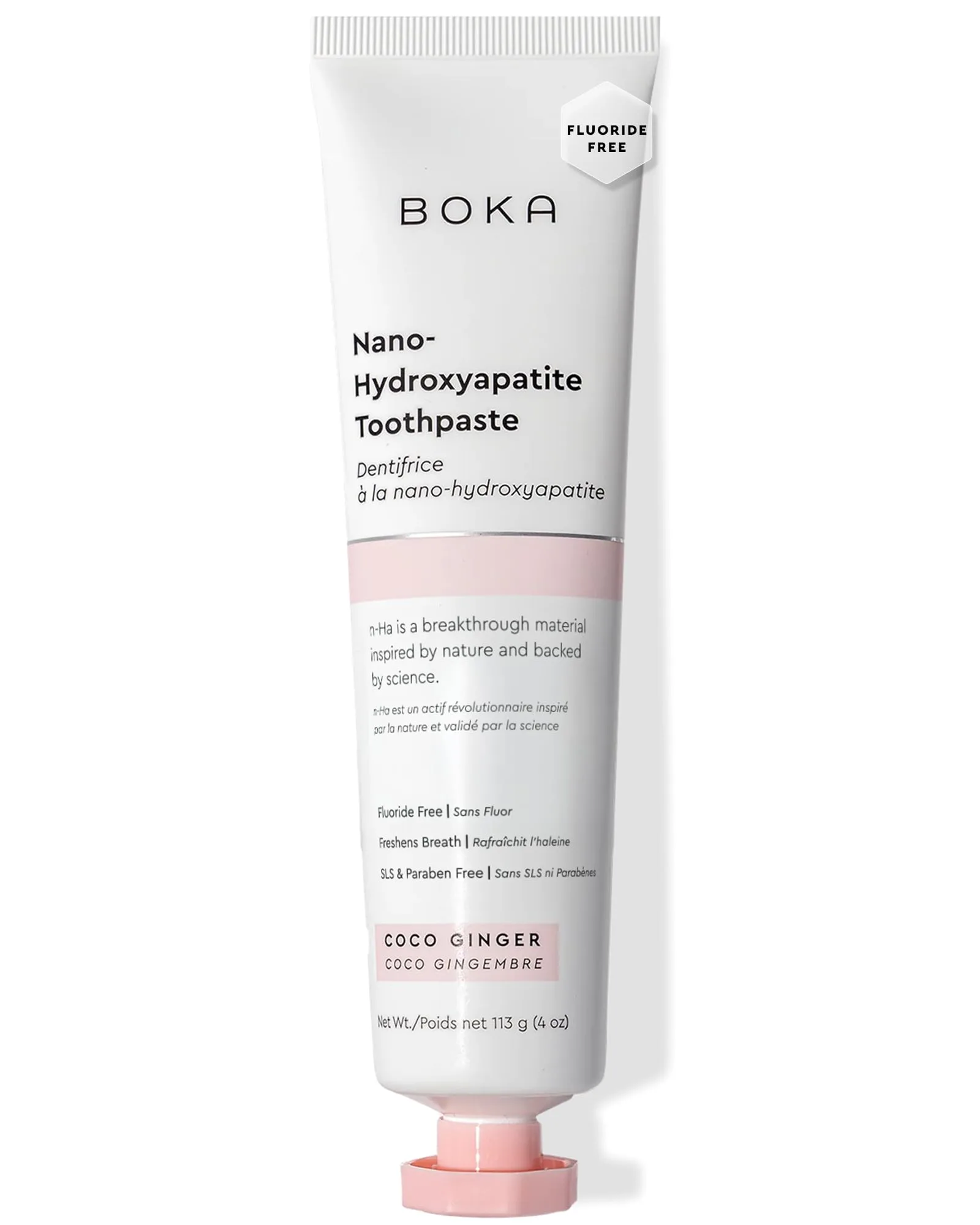 Boka Fluoride Free Toothpaste, Nano Hydroxyapatite Toothpaste, Coco Ginger Flavor (4 Fl Oz) - main product image