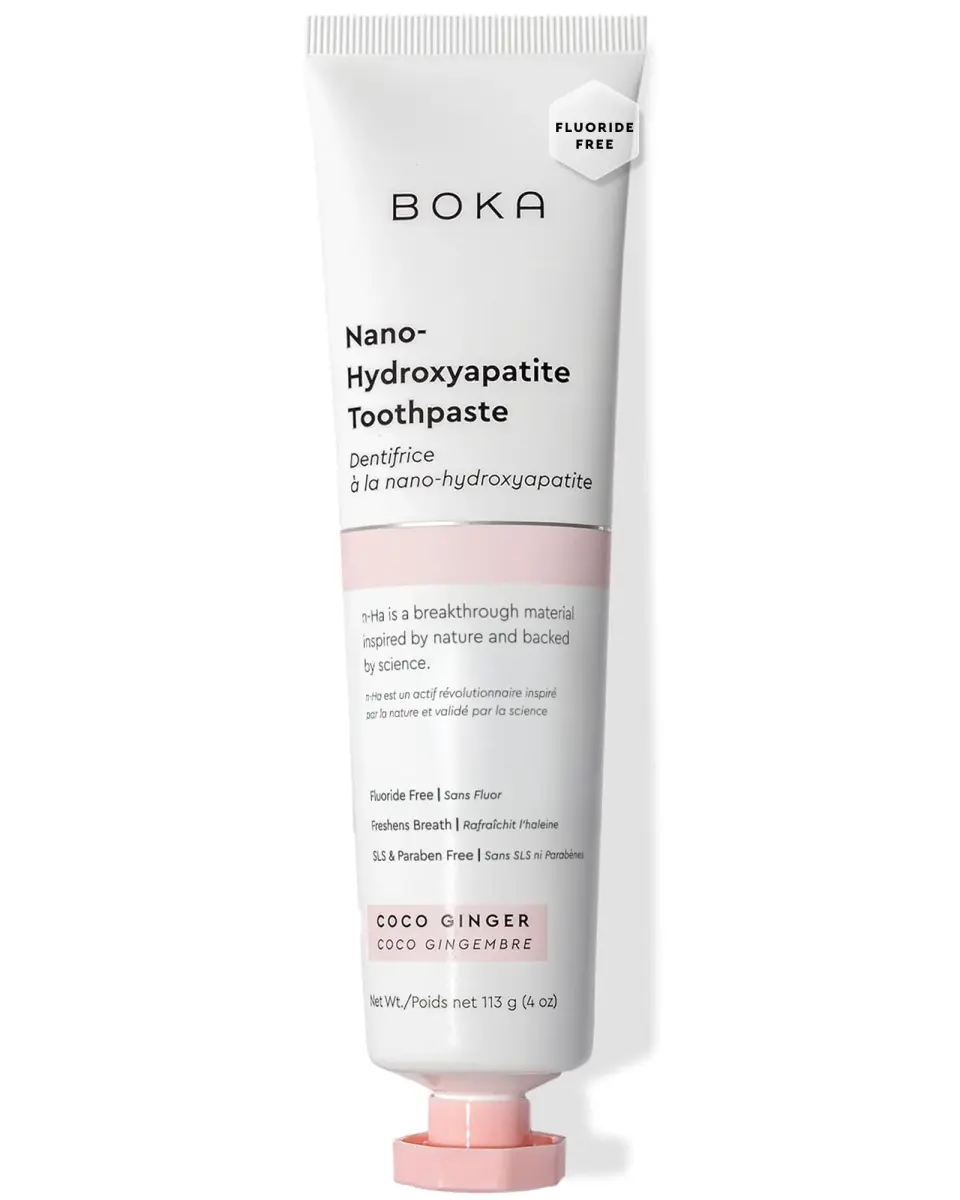 Boka Coco Ginger Toothpaste - Fluoride Free Nano Hydroxyapatite Toothpaste 118ml (4 Oz) | Enamel Care for Sensitive Teeth - main product image