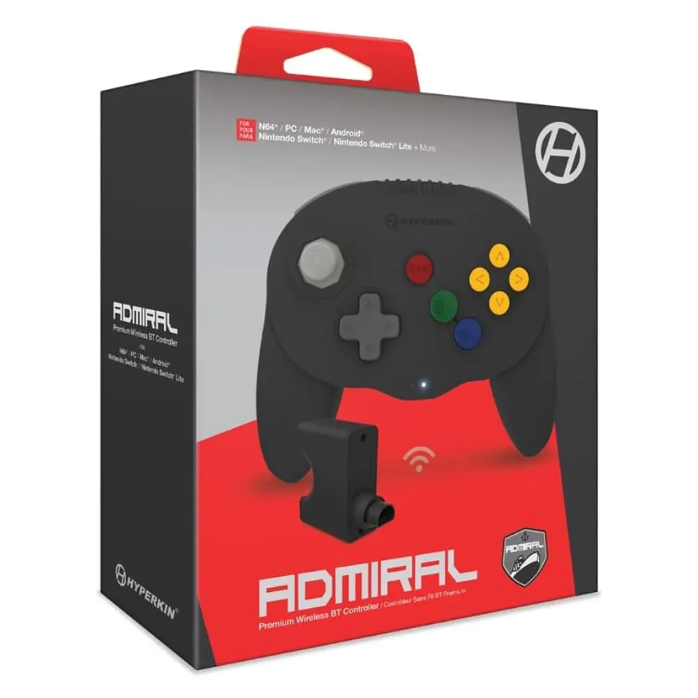 Hyperkin Admiral Wireless BT Controller for Nintendo 64 (Space Black) | Ergonomic, High-Performance Gaming - main product image